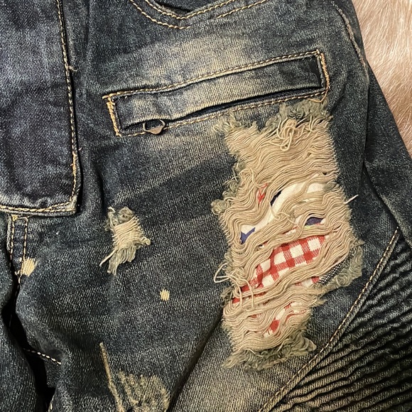 BALMAIN jeans NWT $1499 rare ripped with zippers - Picture 5 of 11